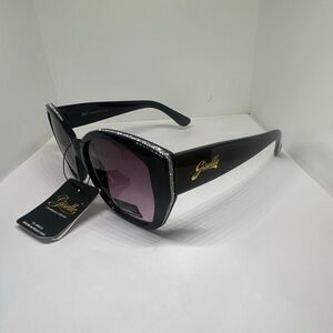 Giselle Oversized Glam Sunglasses UV400 Rhinestone Accent NWT